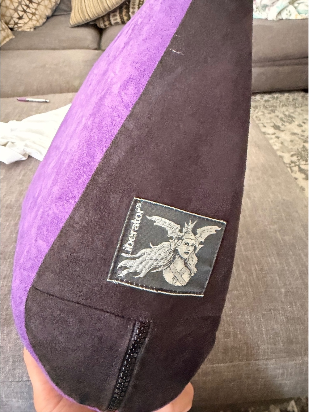 Liberator Bedroom Adventure Gear Wedge Pillow Purple and Black